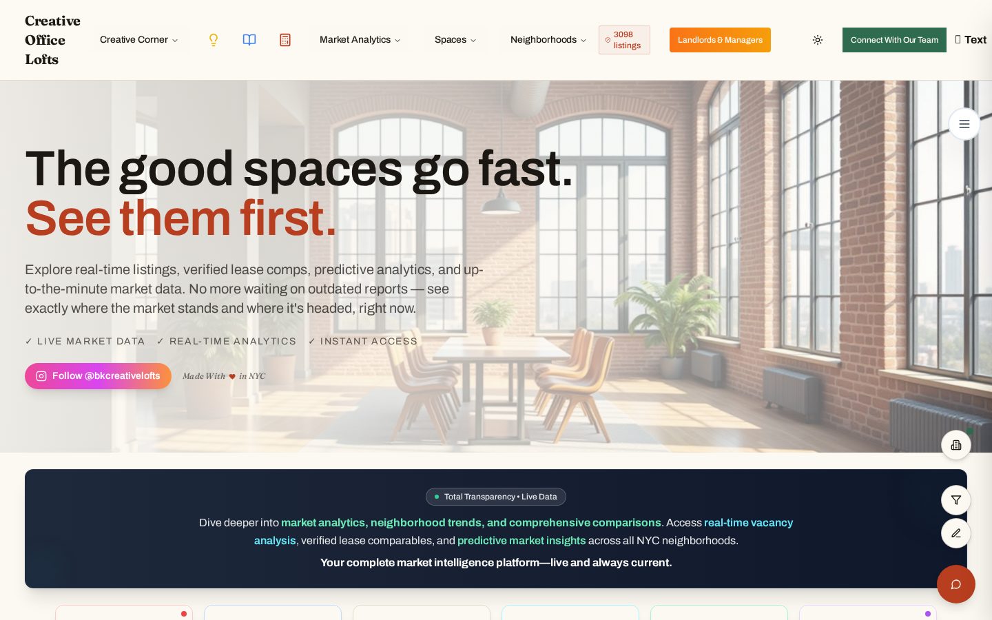 Creative Office Lofts website